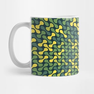 Warped Metaballs Pattern (Green Yellow) Mug